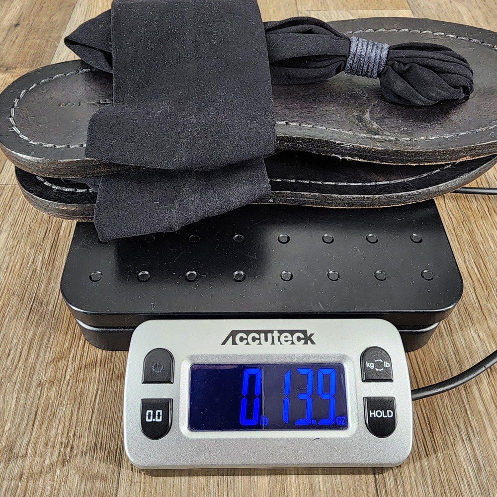 Steven by Steve Madden Black‎ Thong Sandals Size 39 Leather Sole Made in Italy - Picture 6 of 6